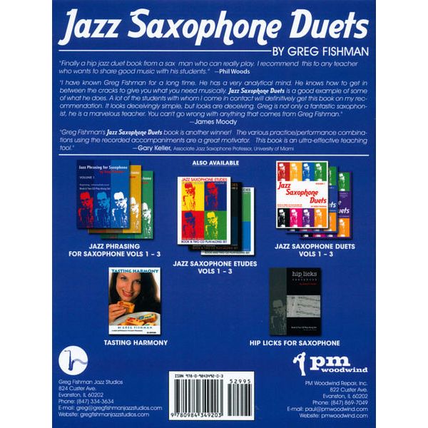 Greg Fishman Jazz Saxophone Duets Vol.2