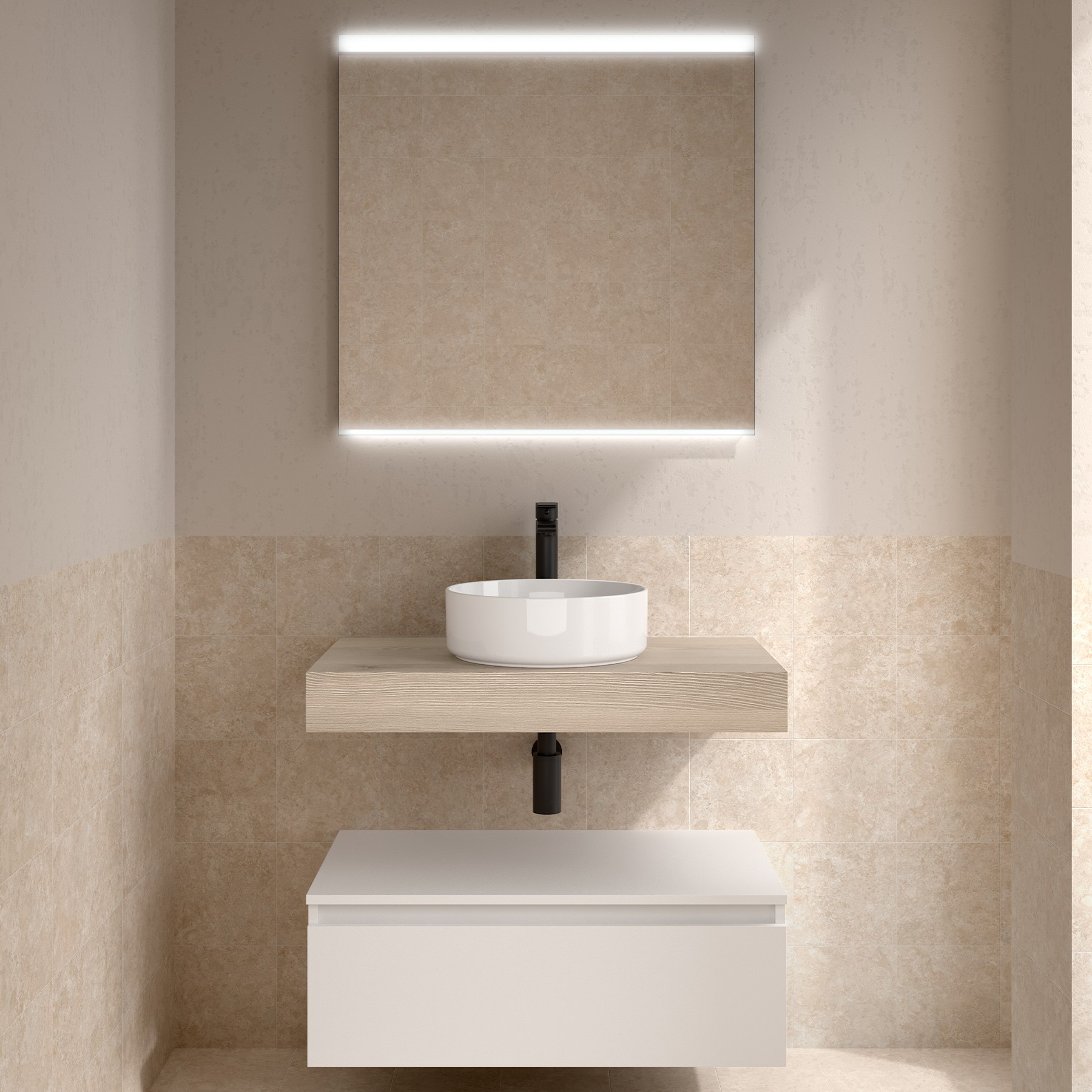 Muebles Hoyo badmeubel 100cm wit mat