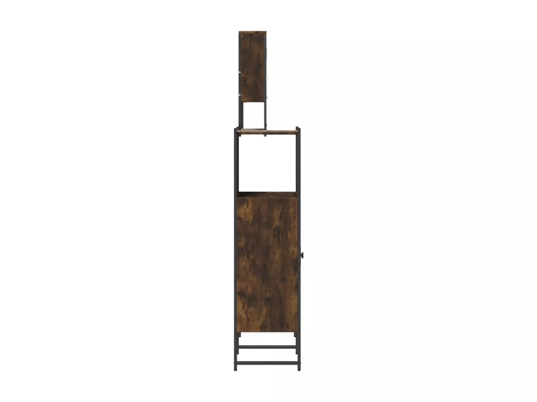 Ensemble de meubles de salle de bain 3 pcs Chêne fumé