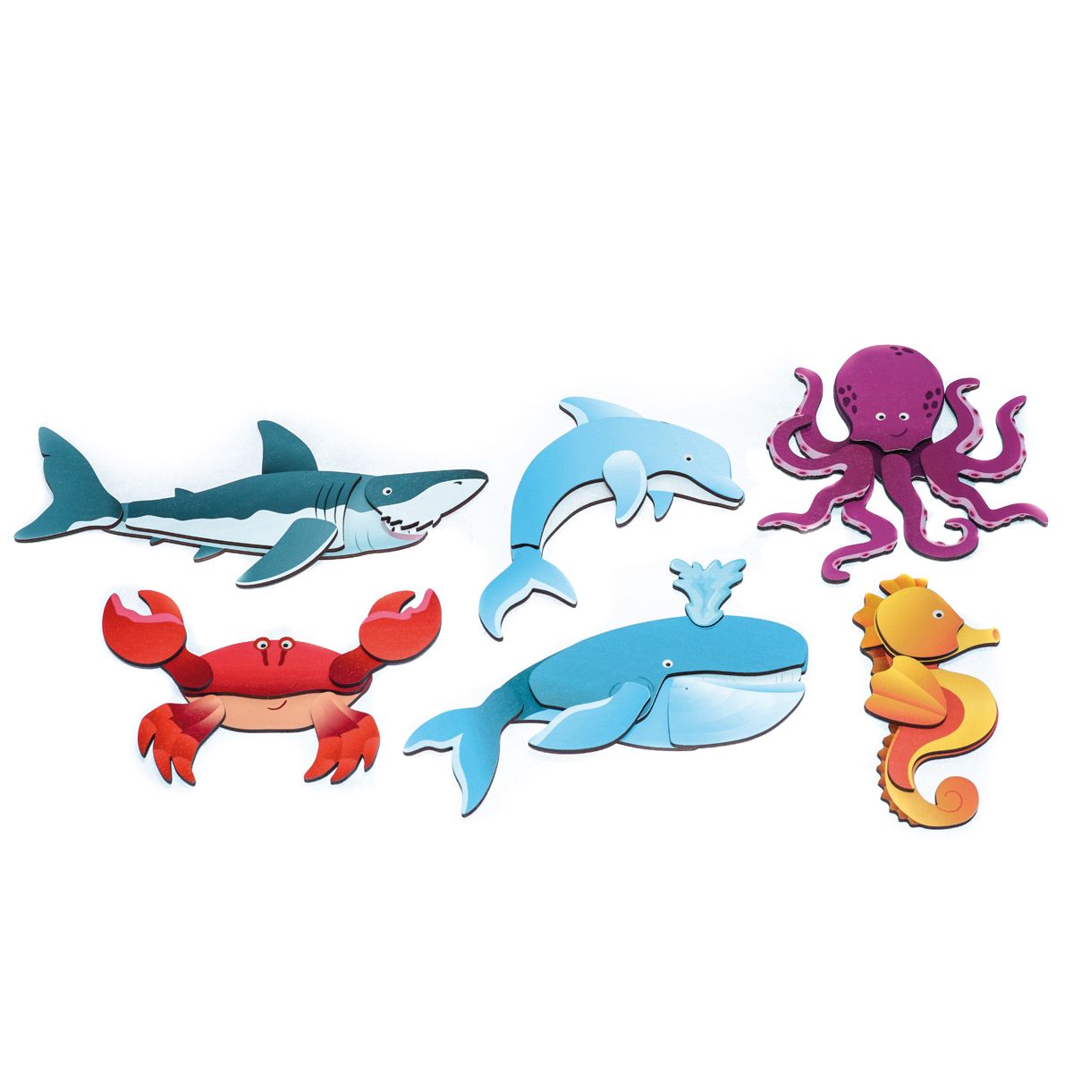 EDUPLAY Magnetpuzzle Meerestiere