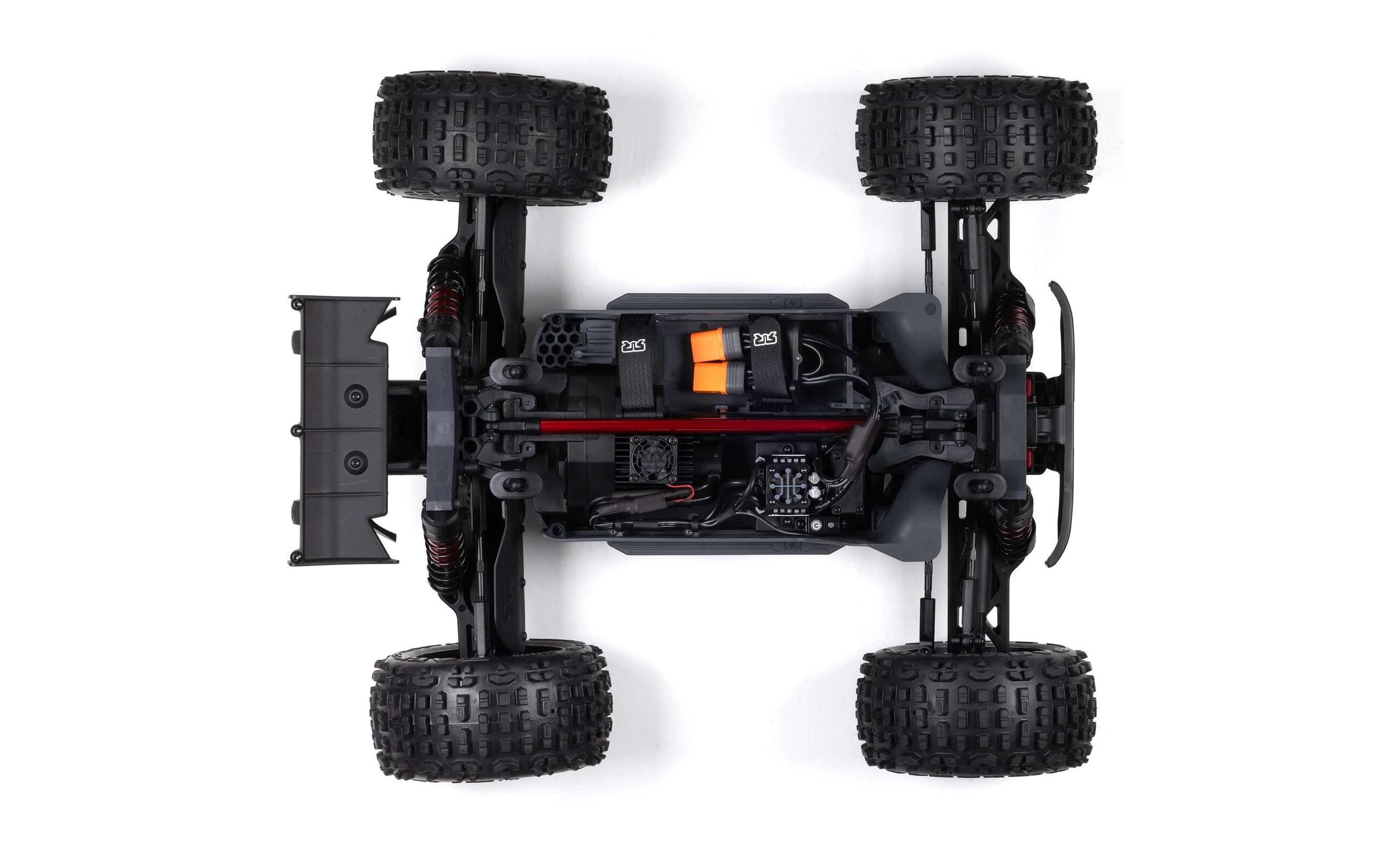 Monster Truck Outcast 4x4 4S V2 BLX Rot, ARTR, 1:10<br>Robuster Stunt Truck mit 4S Brushless Antrieb