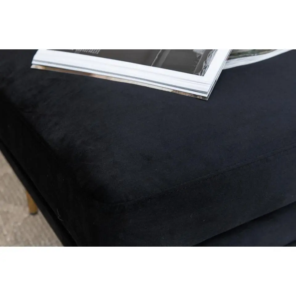 Svea - Tess hocker - velvet - zwart