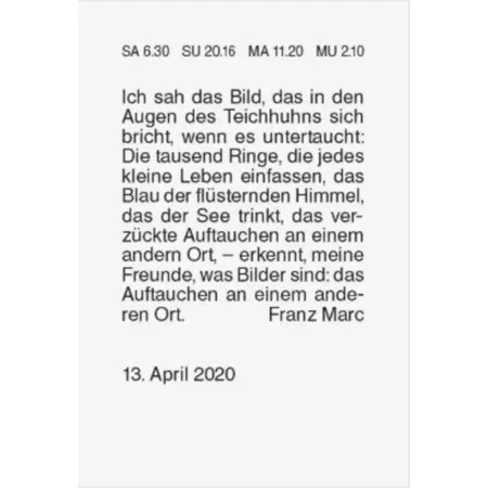 BRUNNEN Tageskalender Wandkalender, 2021