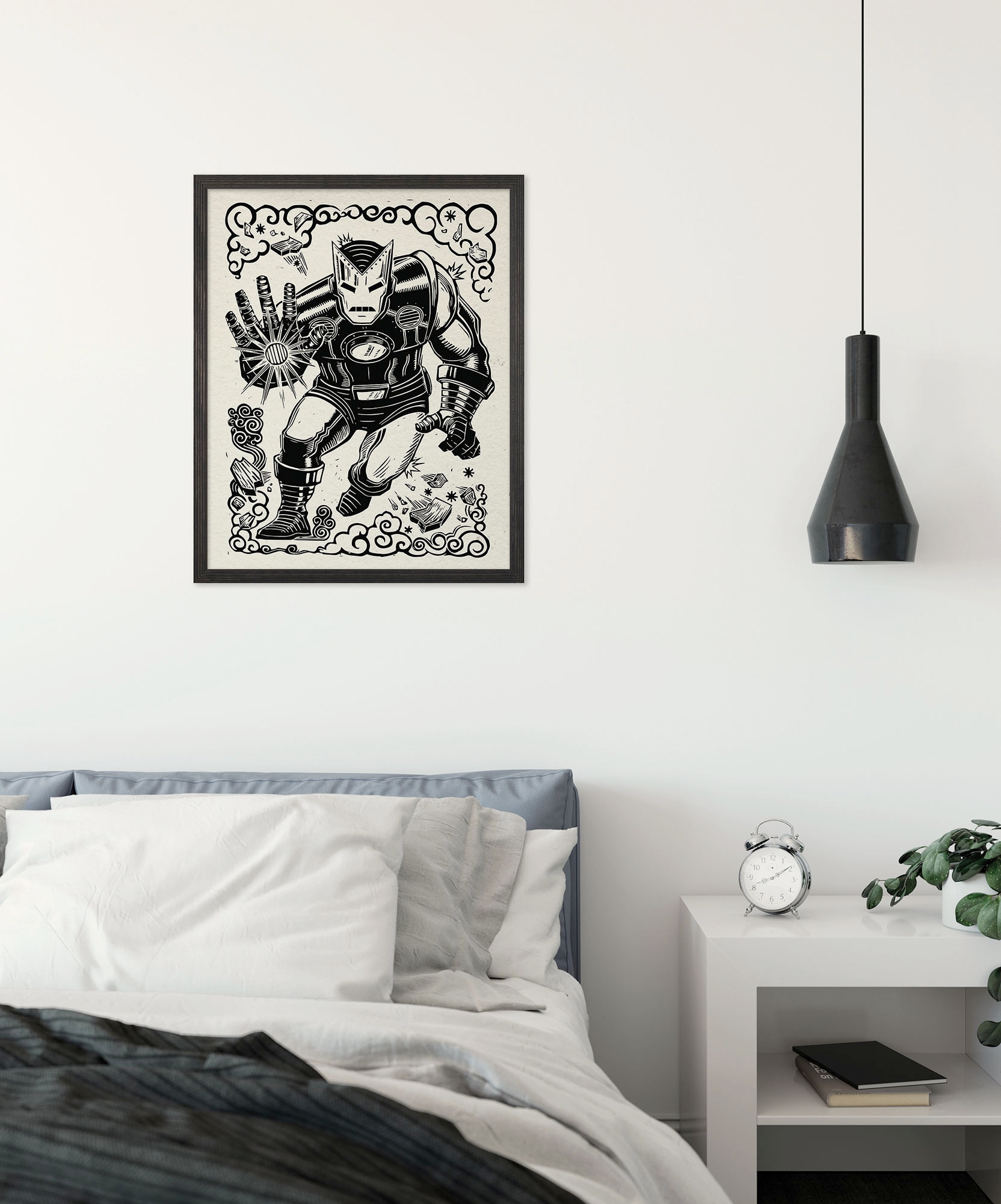 Komar Wandbild »Marvel Iron Man Lino-Cut« Disney Set, 1 Stk. tlg. 30 x 40 cm (Breite x Höhe) - Kinderzimmer, Dekoration