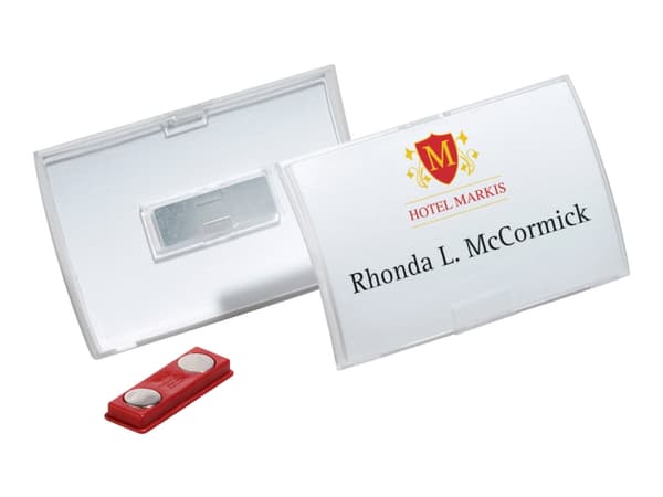 Navneskilt Durable CLICK FOLD 54x90 mm med magnet - (10 stk.)