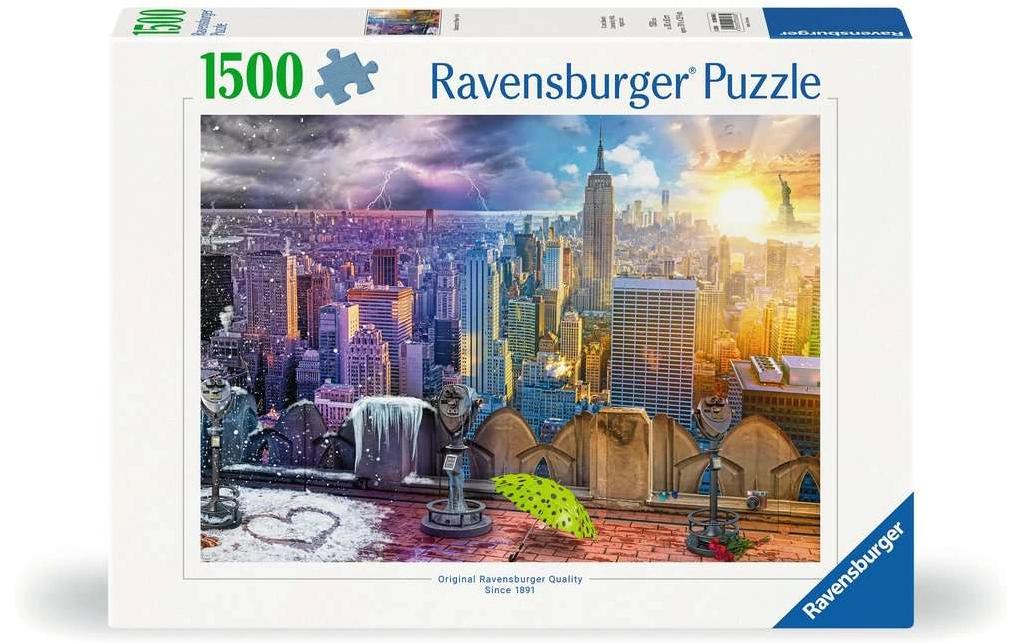 Puzzle New York im Winter und SommerPuzzlespass mit Premium-Qualität