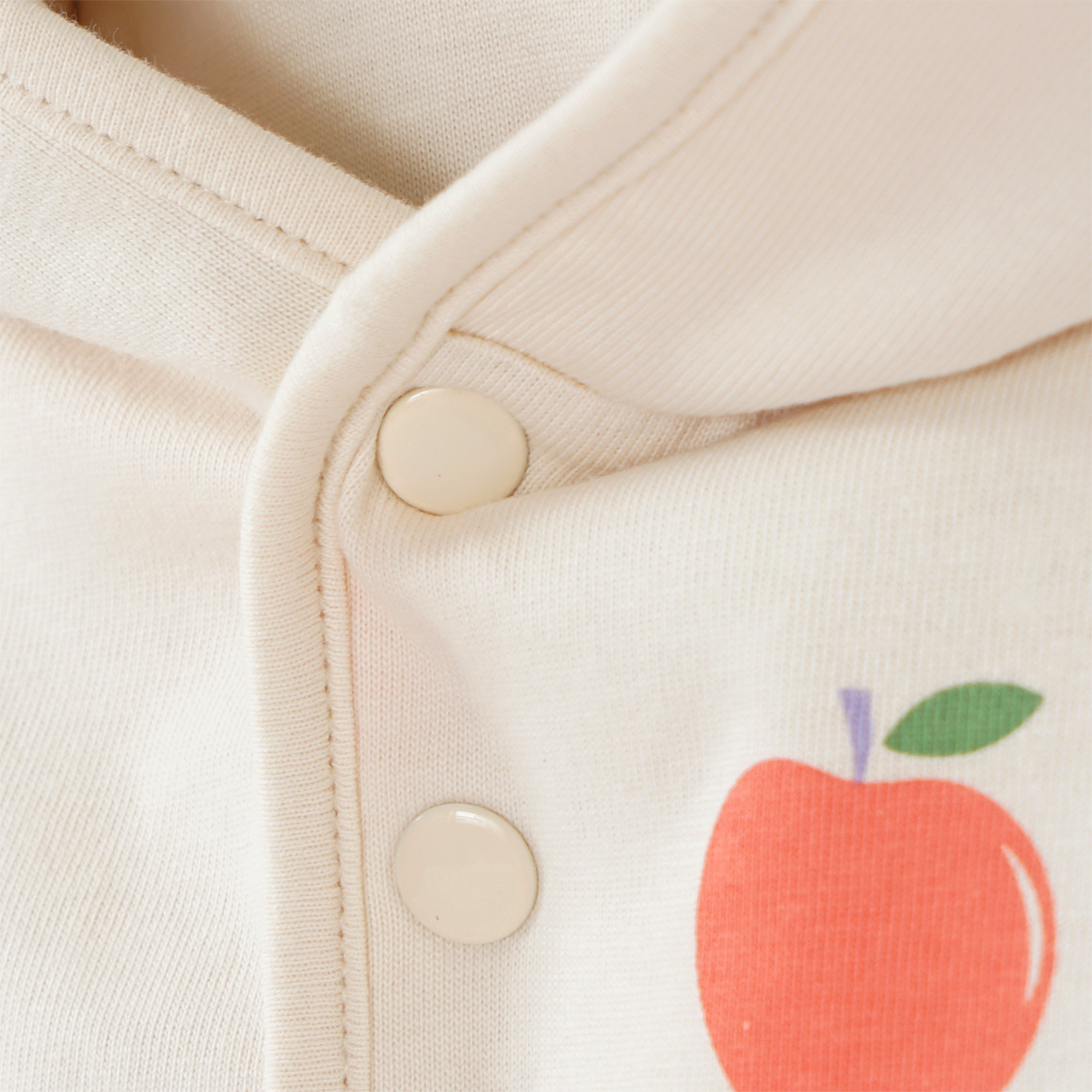 Topomini Newborn Wendejacke aus Bio-Baumwolle creme