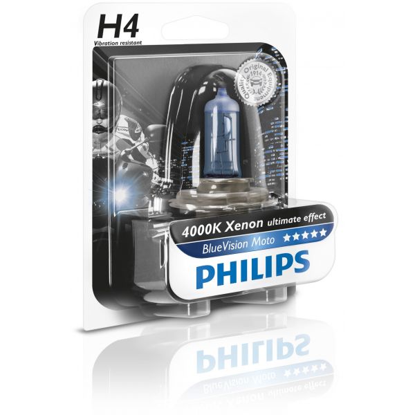 Philips Lâmpadas Blue Vision Ultra Moto H4