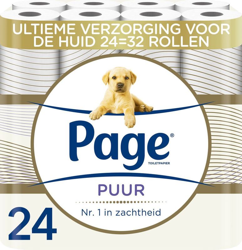 Page® Puur Toiletpapier - 30% Extra Velletjes - Dermatologisch Getest