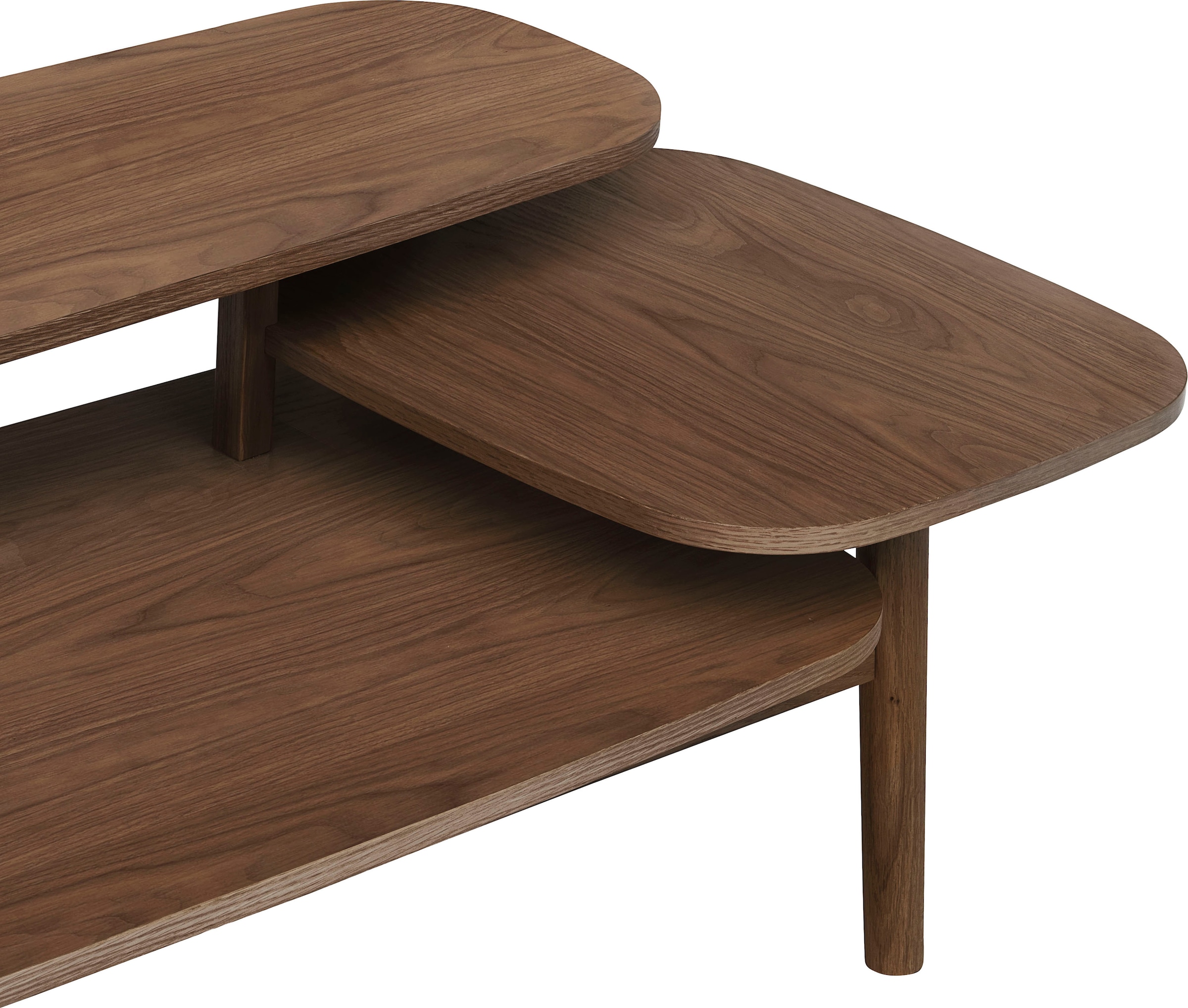 Woodman Couchtisch »Eichberg, Kafeetisch, Sofatisch, Wohnzimmertisch« mit 3 verschiedenen Ebenen, Breite 120 cm, FSC®-zertifiziert