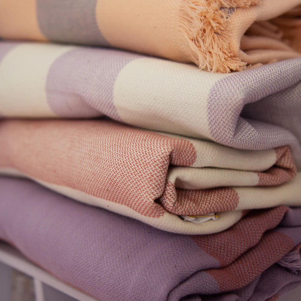Badetuch Fouta Lilac Offwhite