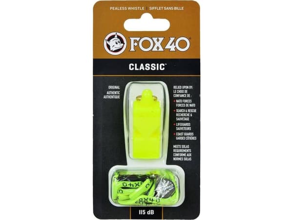 Fox40 WHISTLE FOX 40 CLASSIC SAFETY neon + STRING 9903-1300