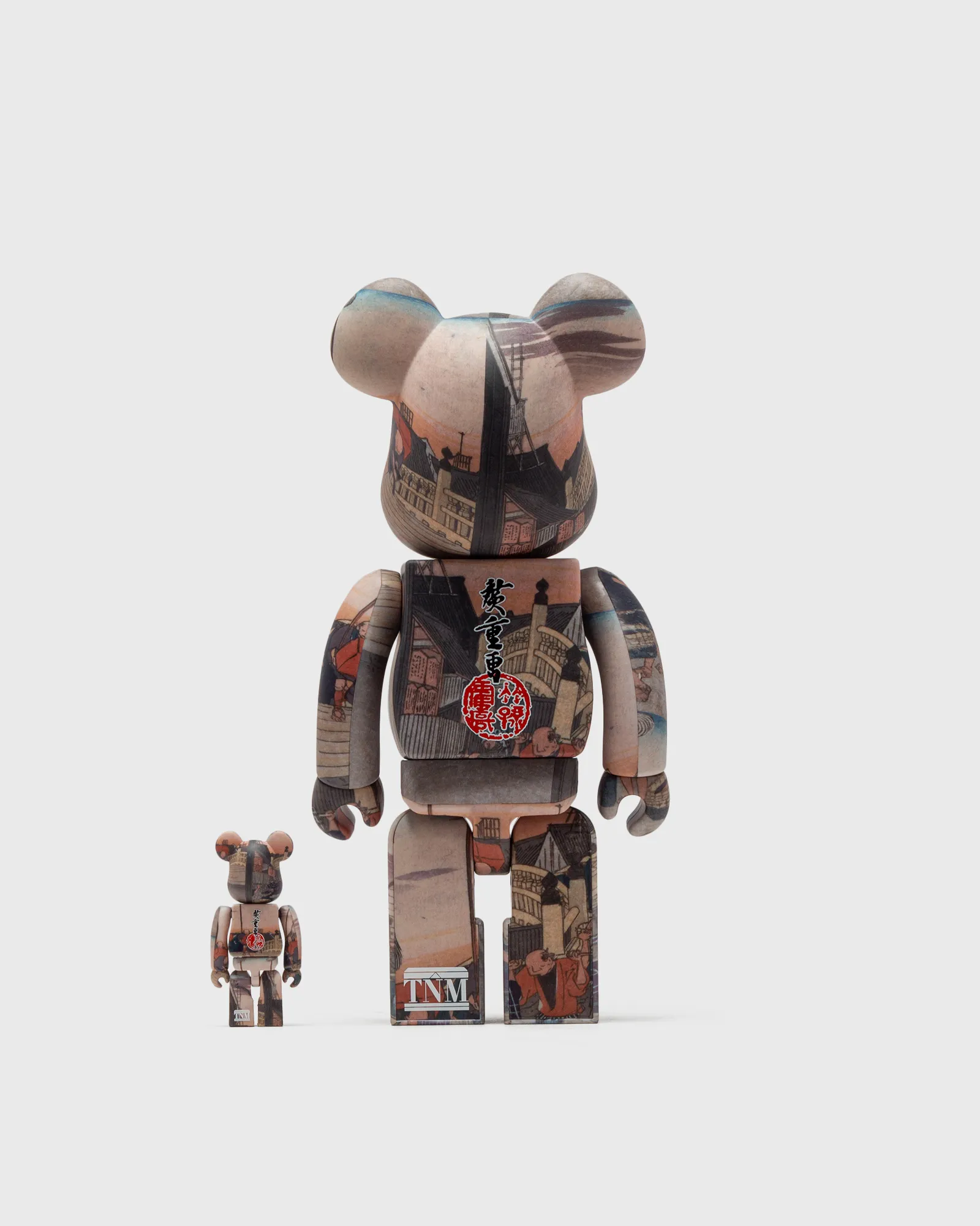 MEDICOM BEARBRICK 400% UTAGAWA HIROSHIGE NIHONBASHI 2-PACK