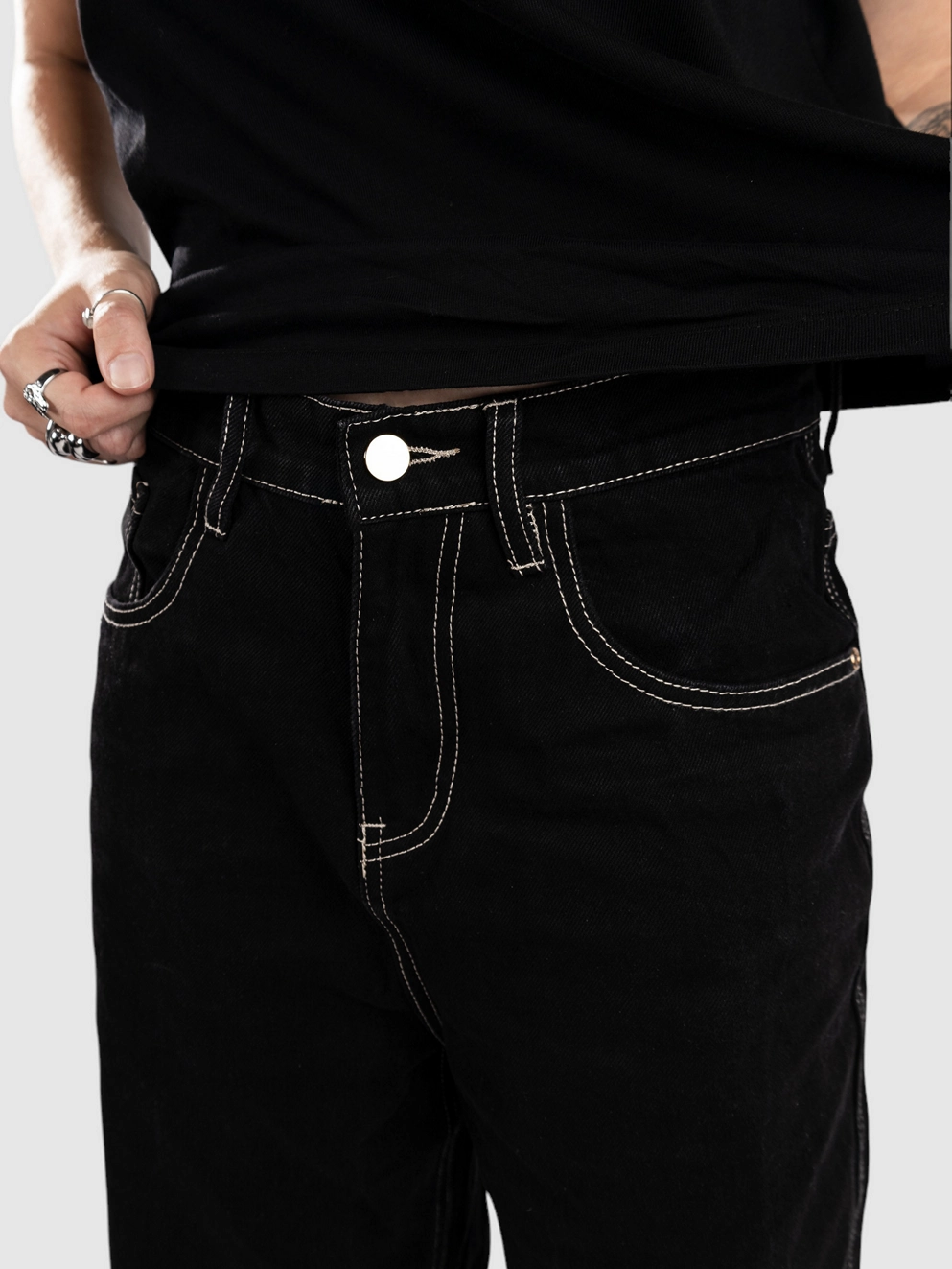 Blue Tomato Baggy Seam Jeans wash black