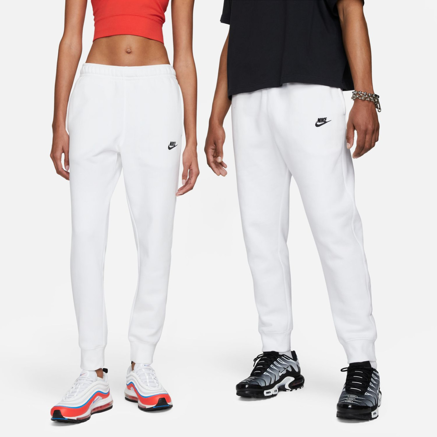 Nike Sportswear Club Fleece Joggingbroek Wit Zwart
