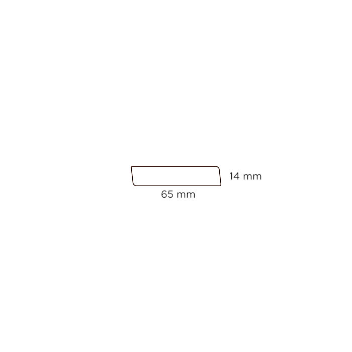 Fodliste glat fyr - 14 x 65 x 3000 mm