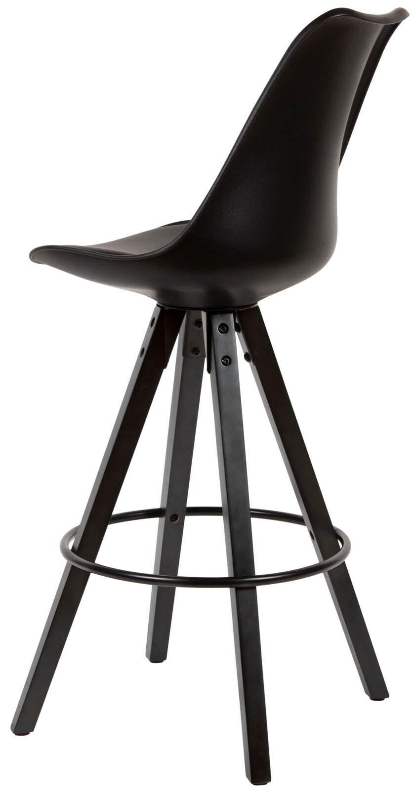 Barhocker Lederlook schwarz