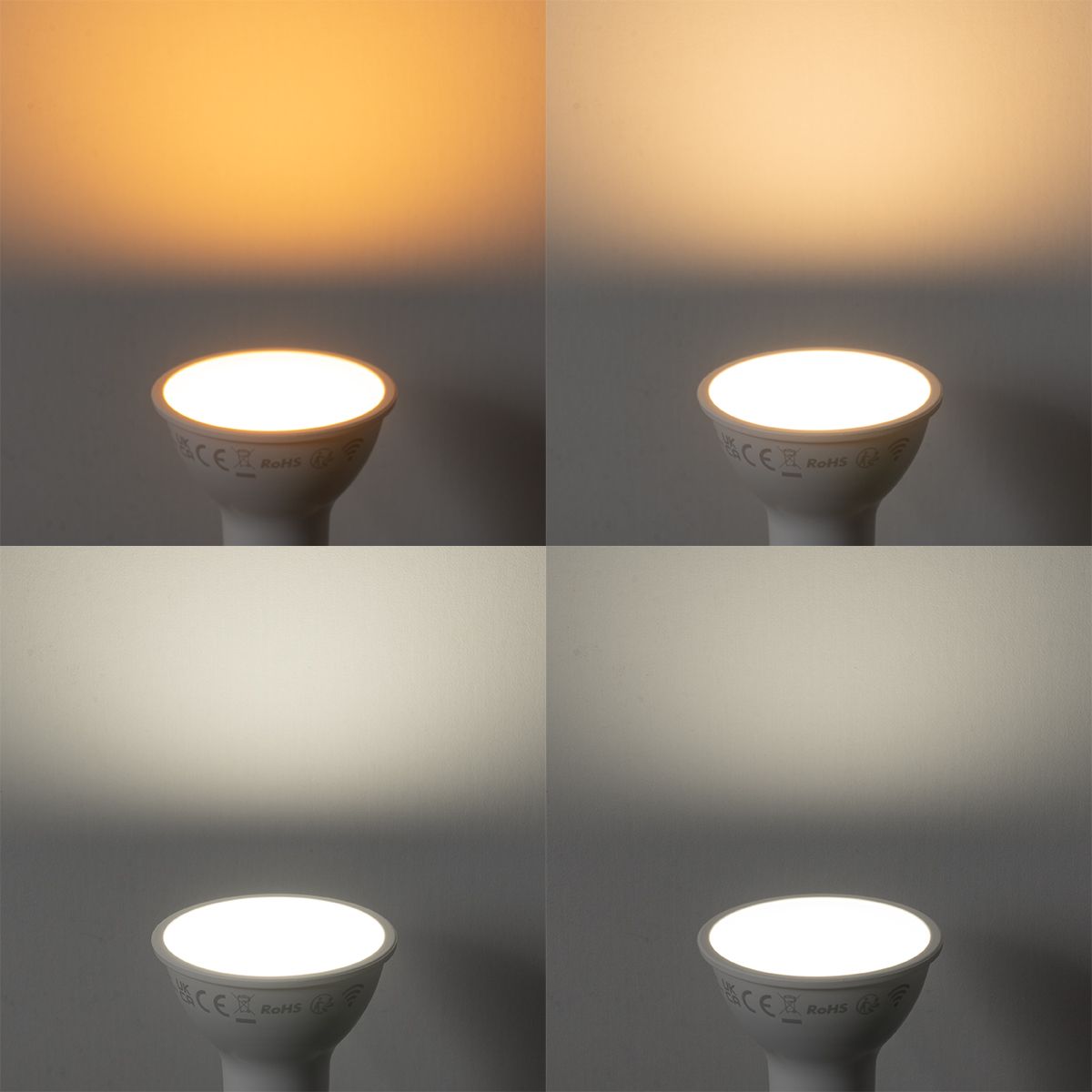 Set van 5 GU10 50mm LED lampen helder 4.7W 400 lm 2200-2400K