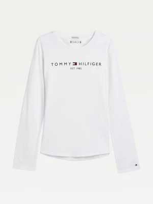 Camiseta de manga comprida com logo essencial