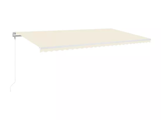 Auvent automatique avec capteur de vent et LED 600x300 cm Crème