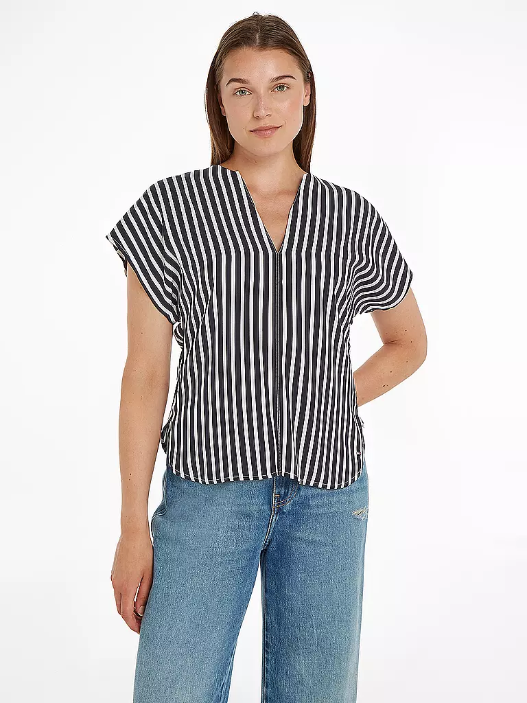 TOMMY HILFIGER Blusenshirt  dunkelblau