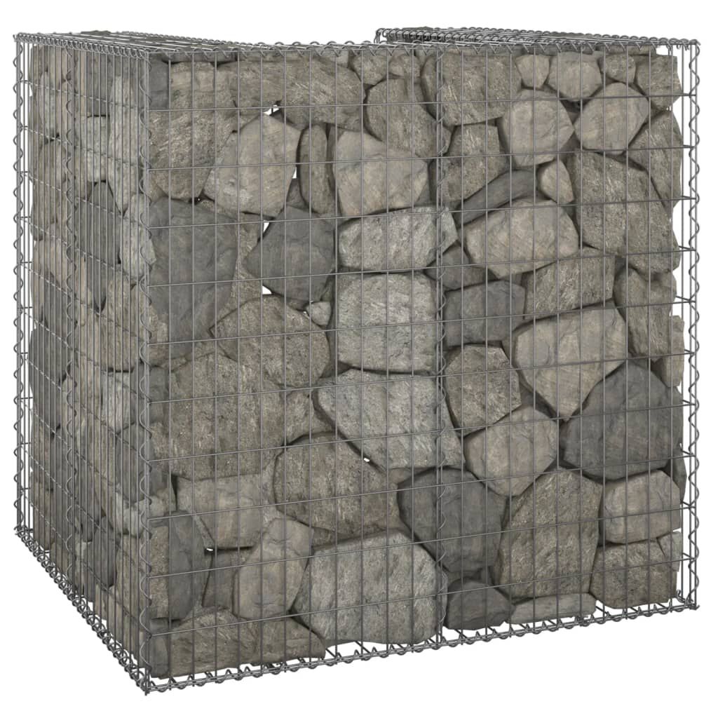 vidaXL Gabion Afvalbakdeksel Staal 110x100x110 cm