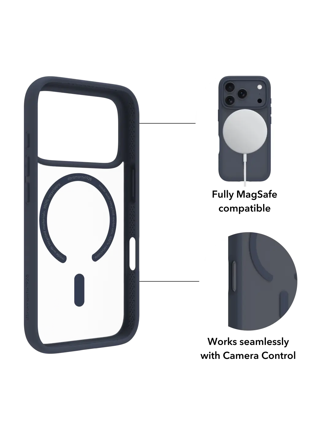 iPhone 17 Pro Max MagSafe Gummi Schutzhülle Grenen Biologisch Abbaubar (GN69TI006732) - Blau