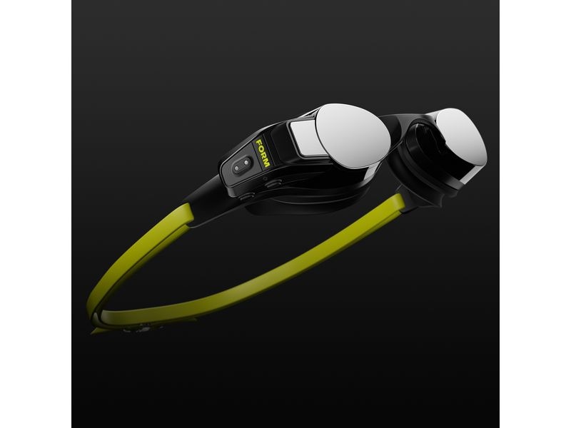 FORM Schwimmbrille Goggle Smart Swim 2 Gelb/Schwarz Schwimmbrille mit patentiertem AR-Display