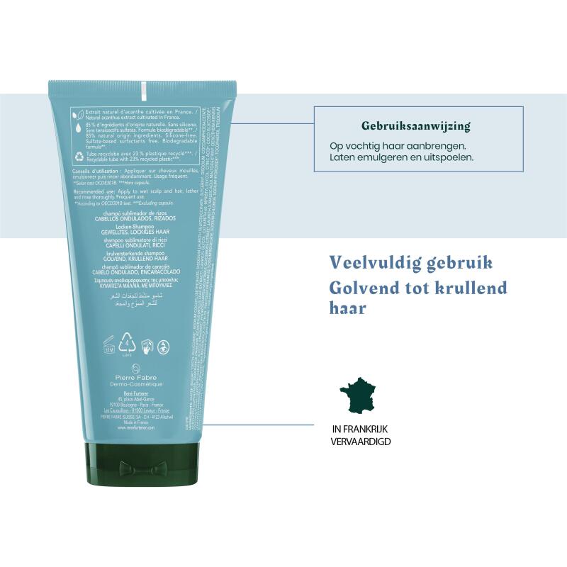 René Furterer Shampooing activateur de boucles Sublime Curl - Tube de 200 ml