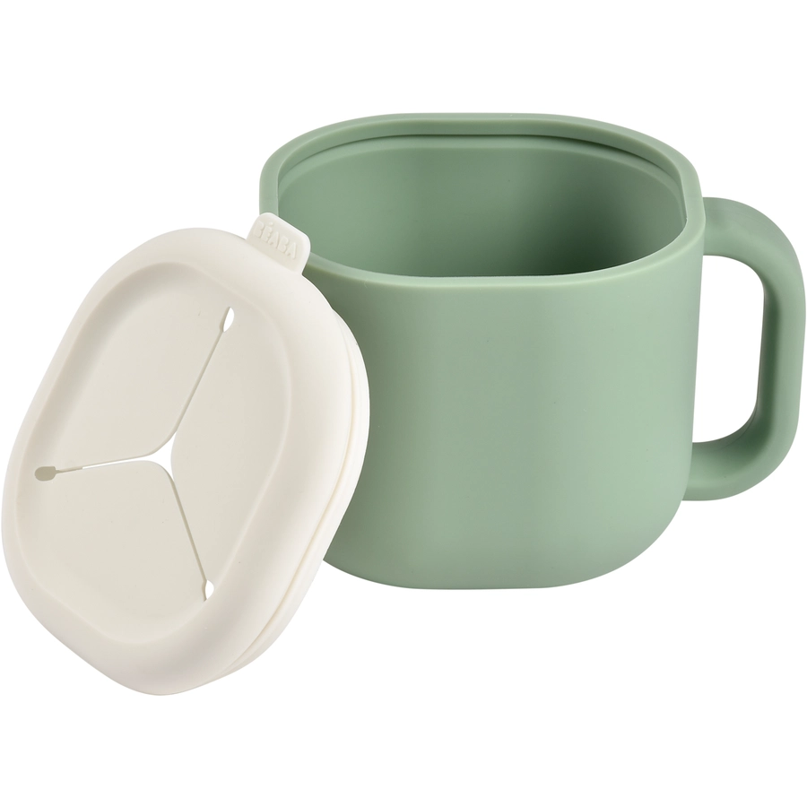 BEABA® Snackbecher Pick'n'Snack Salbeigrün - Silikon