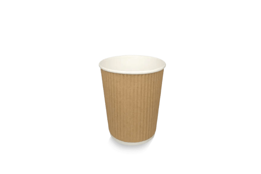 Kartonnen koffiebeker 177cc 7oz Ø73mm Ripple Kraft