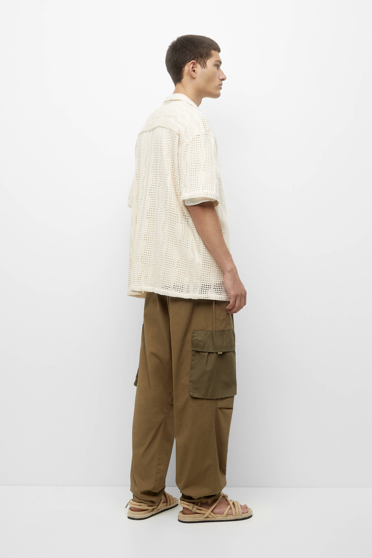 Camisa de manga curta - Branco-sujo