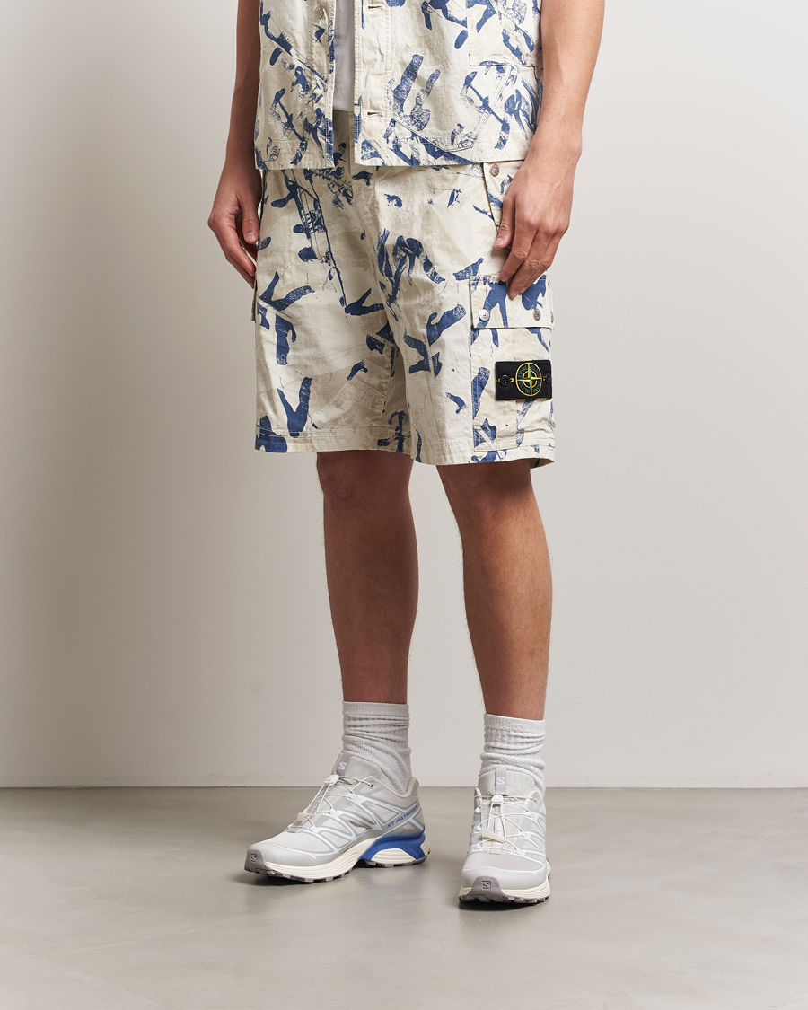 Stone Island Stretch Ripstop Camo Shorts Desert
