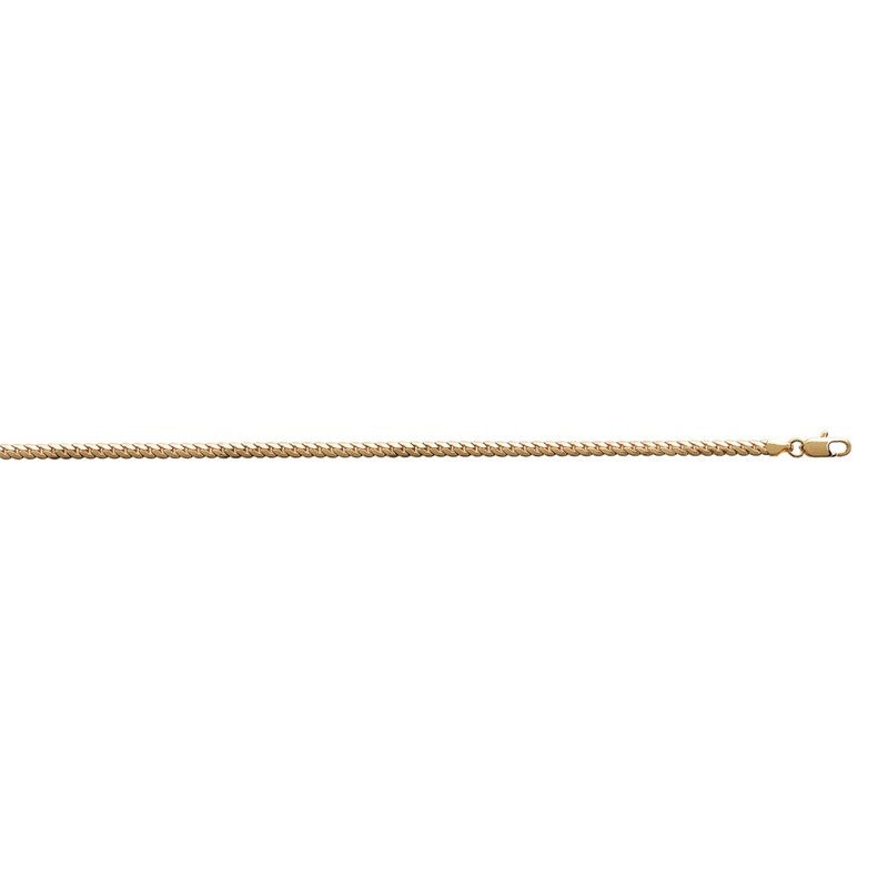 Chaine Femme - Plaqué Or - Chaîne maille anglaise - Largeur : 3,2 mm - Longueur : 45 cm