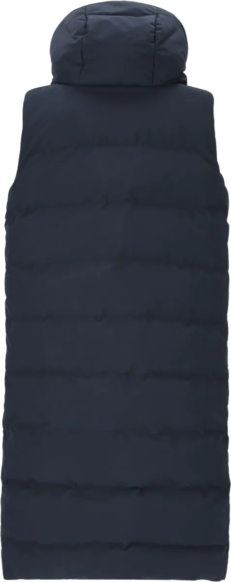 Weather Report Chief W Long Puffer Vest Navy Blazer