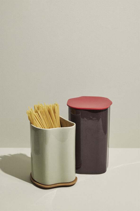 Hübsch Amare Opbevaring med låg Large Burgundy/Rød Burgundy,red