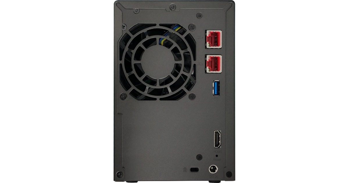 AsustorLockerstor 2 incl. 2x Seagate IronWolf 4 TB harde schijf nas  (Zwart, 2x LAN, HDMI, USB)