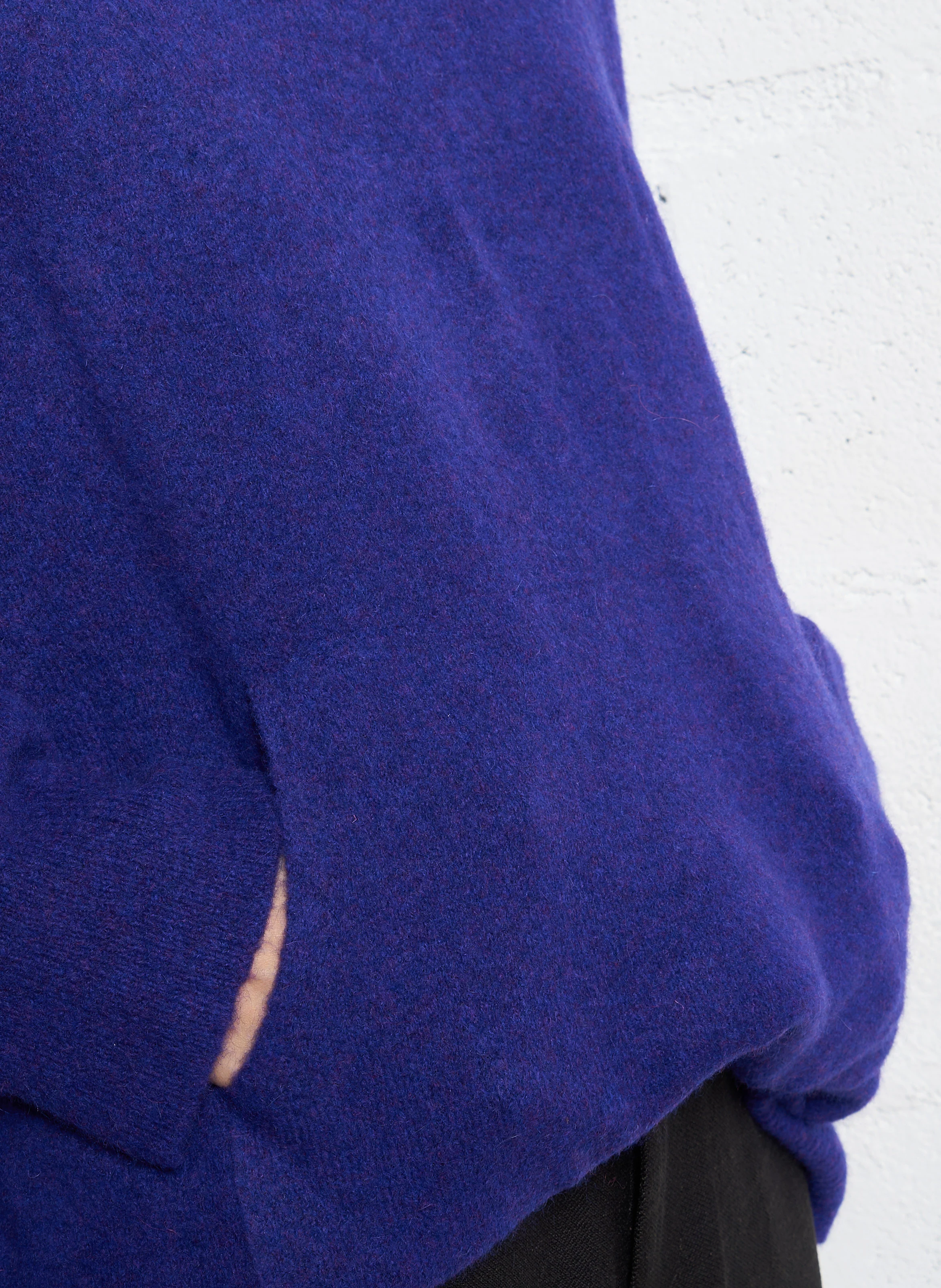 DERA - Pull oversize à capuche en laine mélangée | Violet