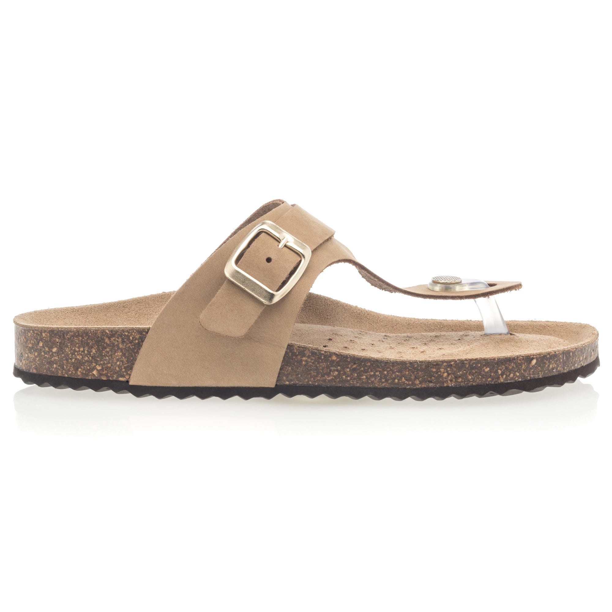 Mules semelle liège Femme taupe