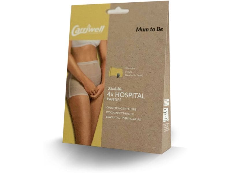 Carriwell Krankenhaus Unterhose 2 x 4er Set Weiss Gr. One S Einweg-Unterhose