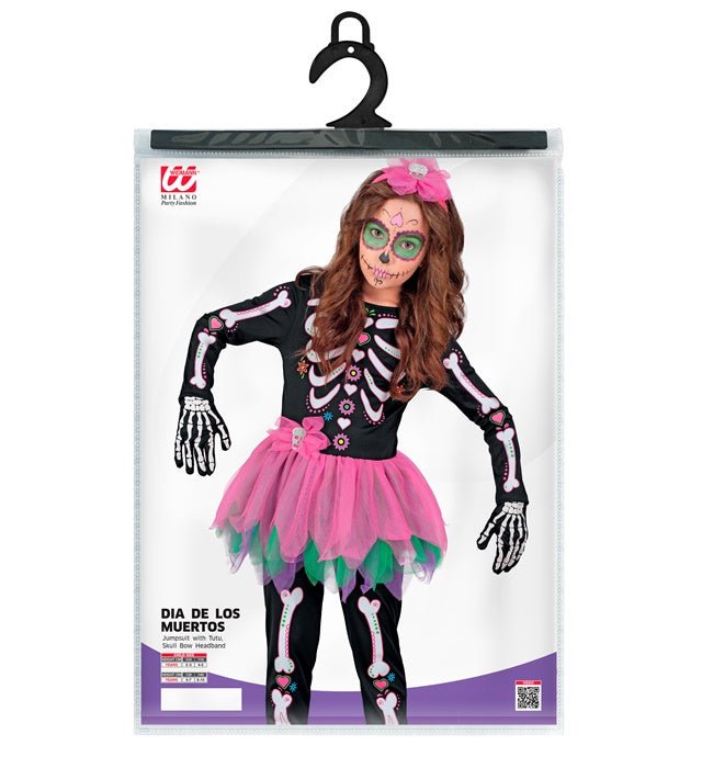 Halloween Kostuum Gekleurd Meisje Skelet