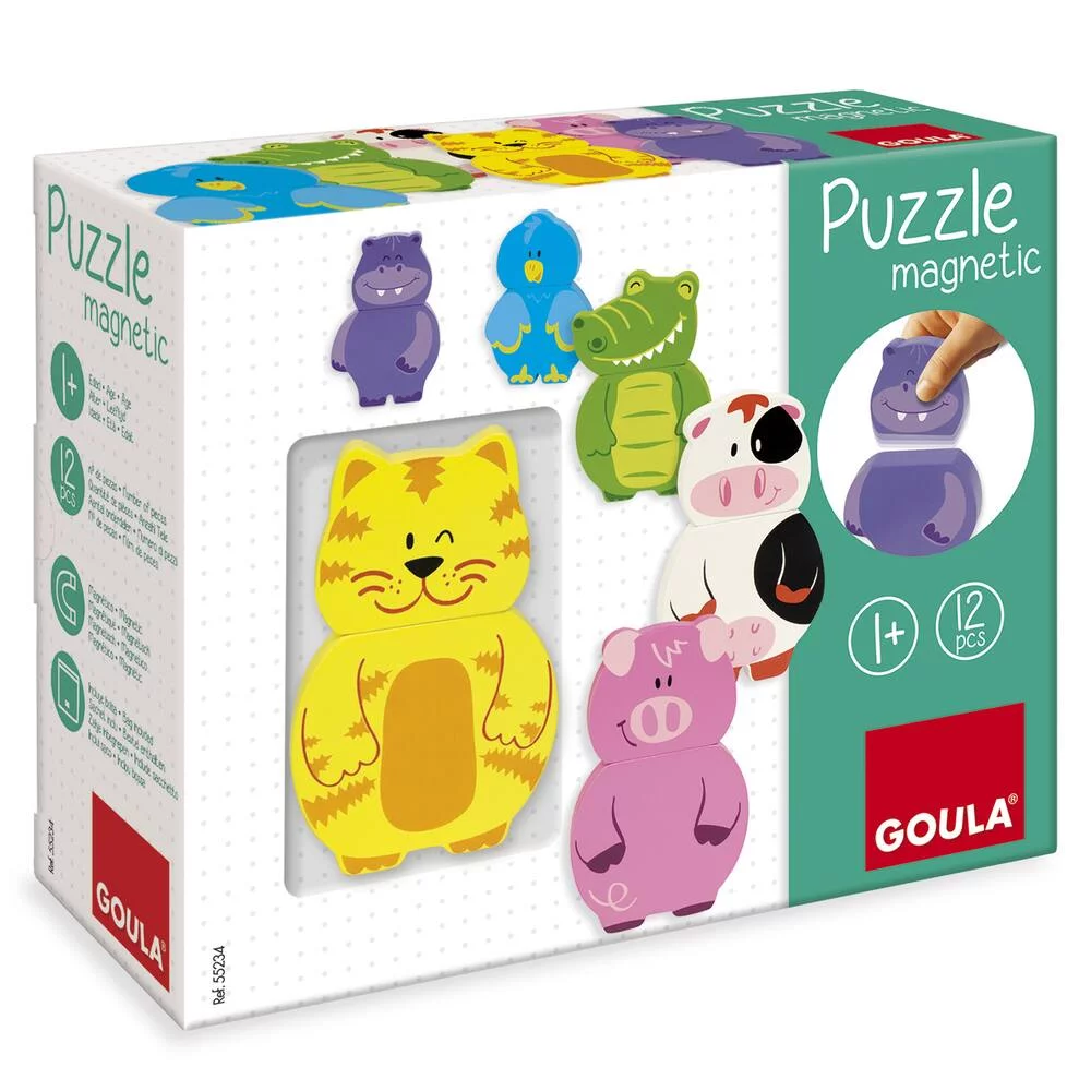 PUZZLES BOIS MAGNETIQUES INTERCHANGEABLES 12 PIECES