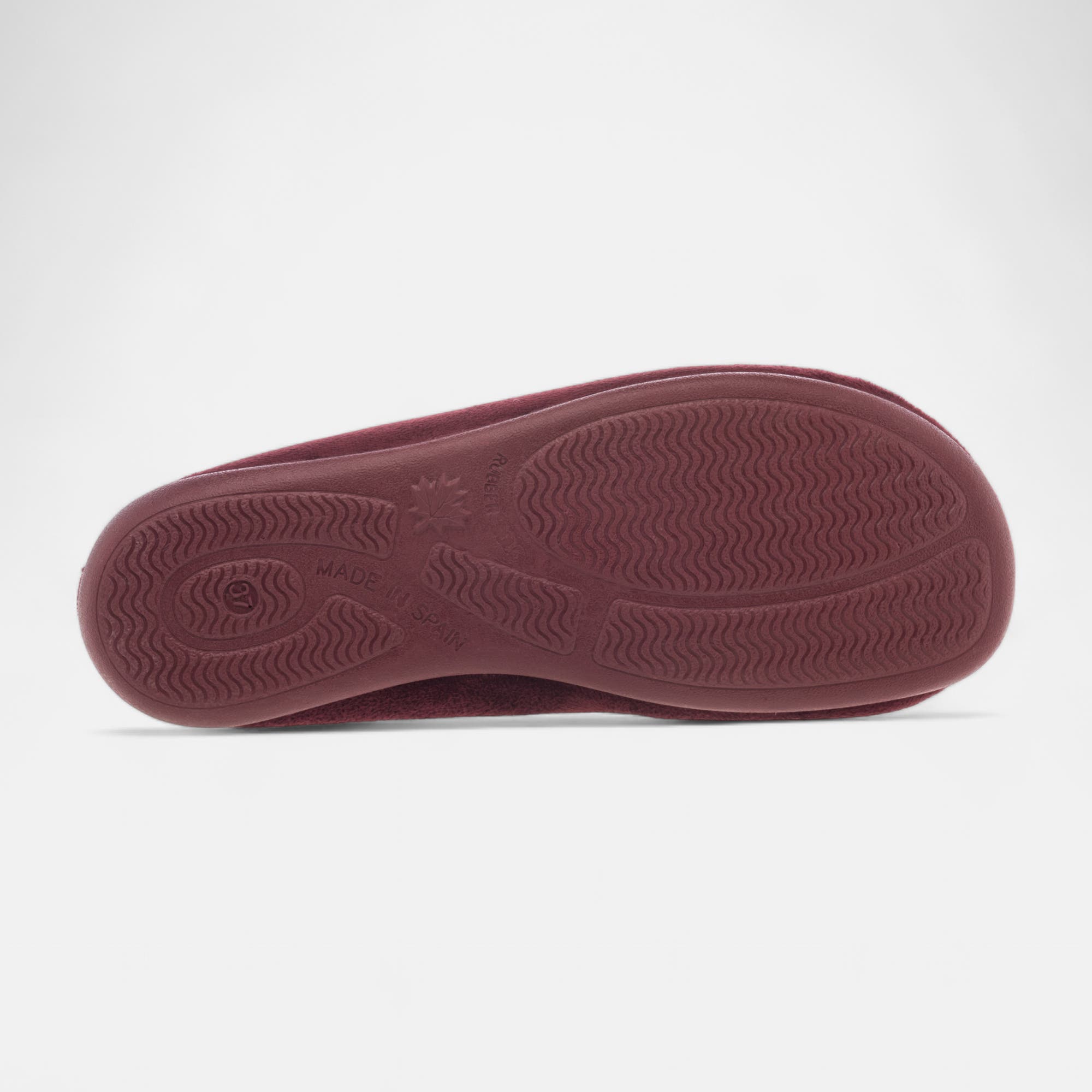 Pantoufles pieds sensibles Femme bordeaux