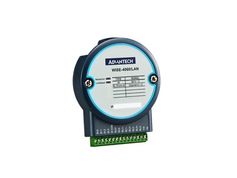 Advantech Smart I/O Modul WISE-4060/LAN, 4x DI, 4x RO IoT Ethernet I/O Modul