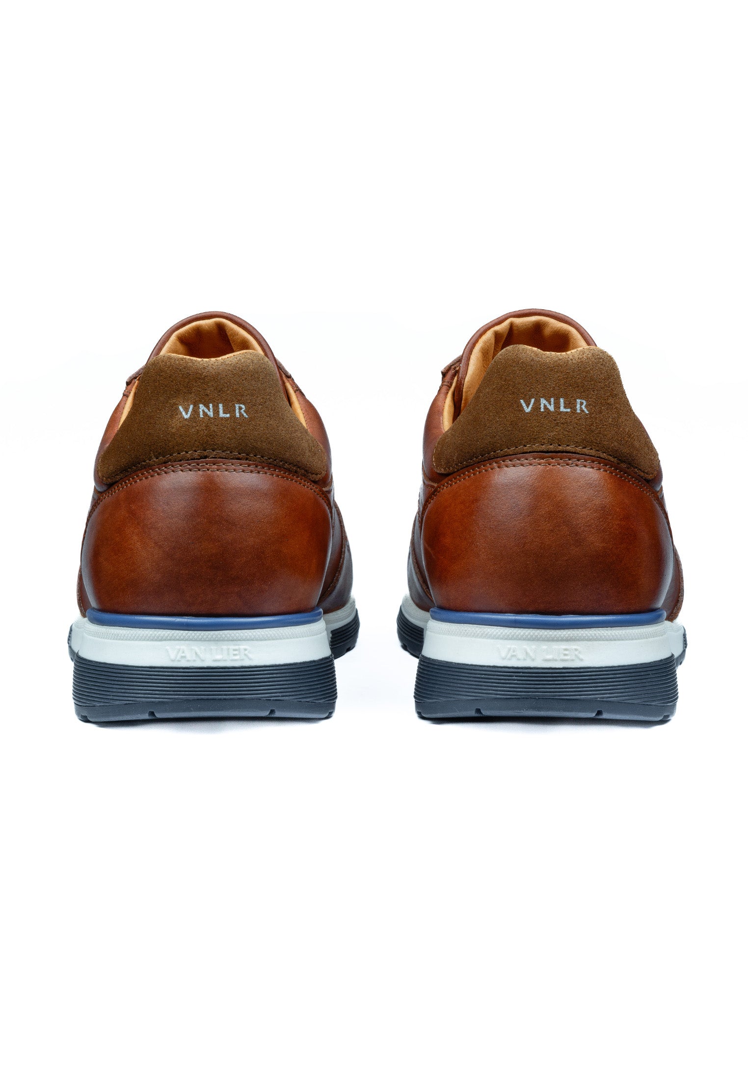 Licht cognac gladleren Positano sneaker