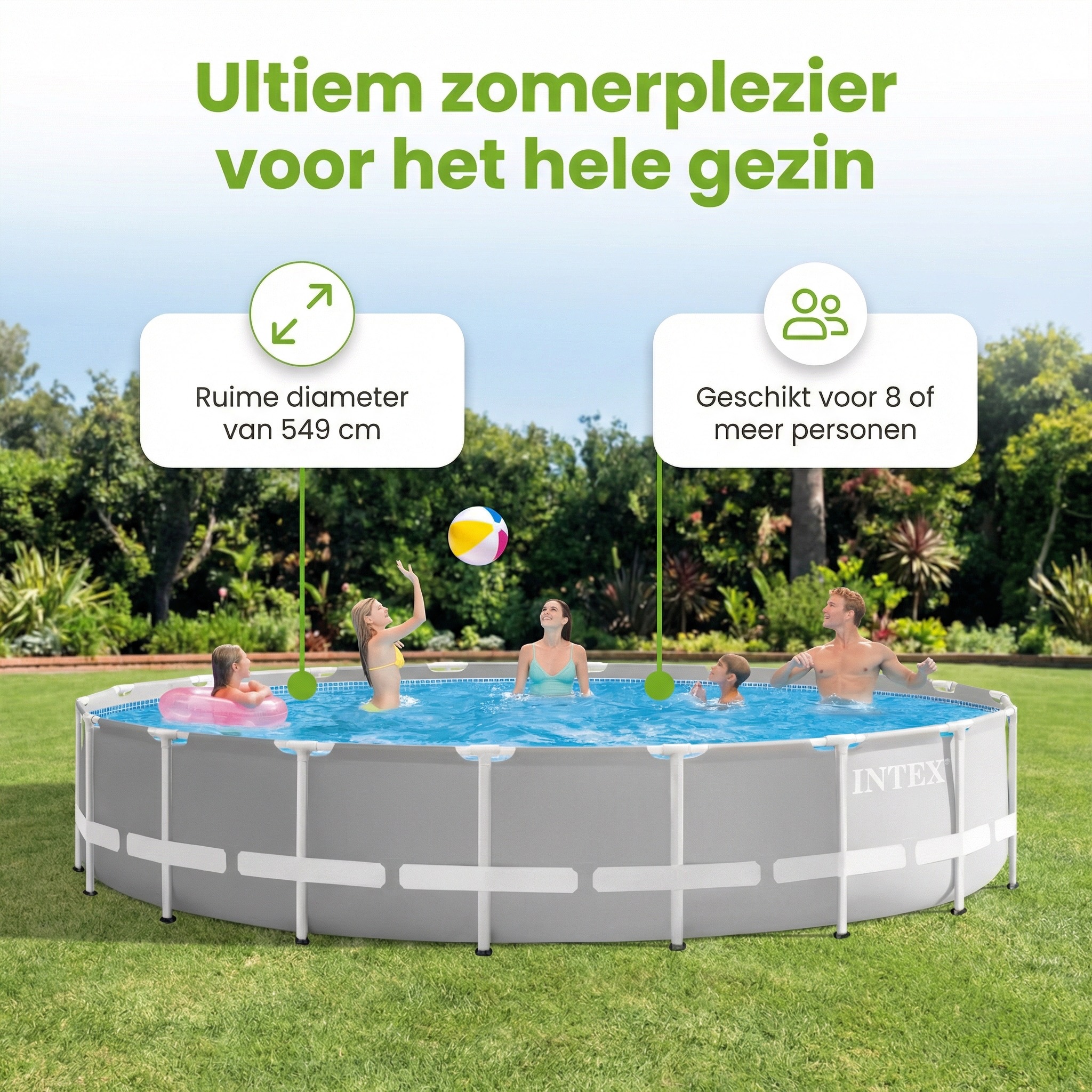 Intex prism frame 549x122cm zwembad – 6-delig