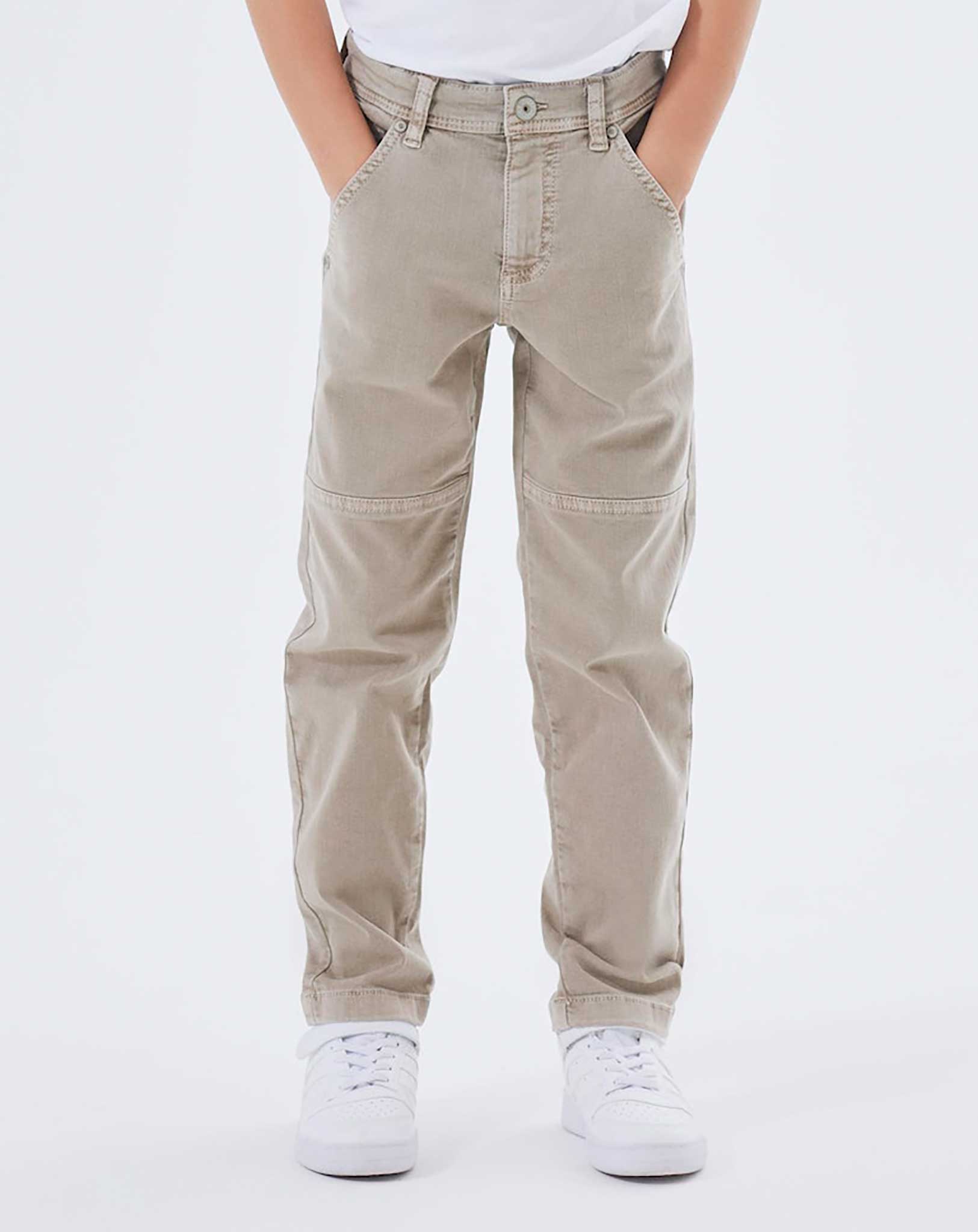 Twill-Hose NKMSILAS TAPERED 1320-TP in winter twig