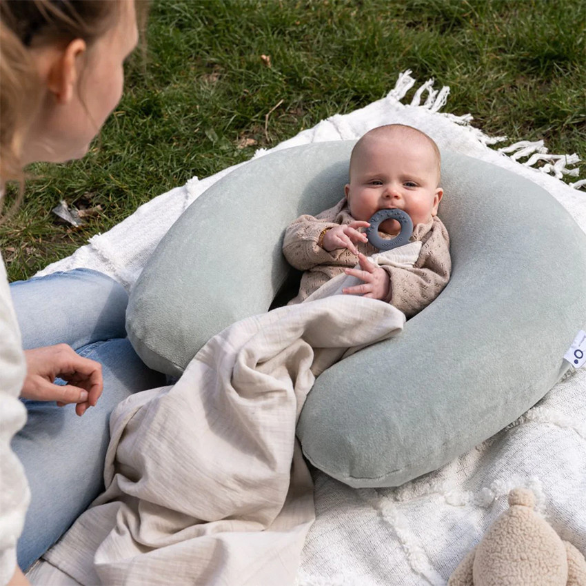 Coussin d'allaitement gonflable multi-usages vert