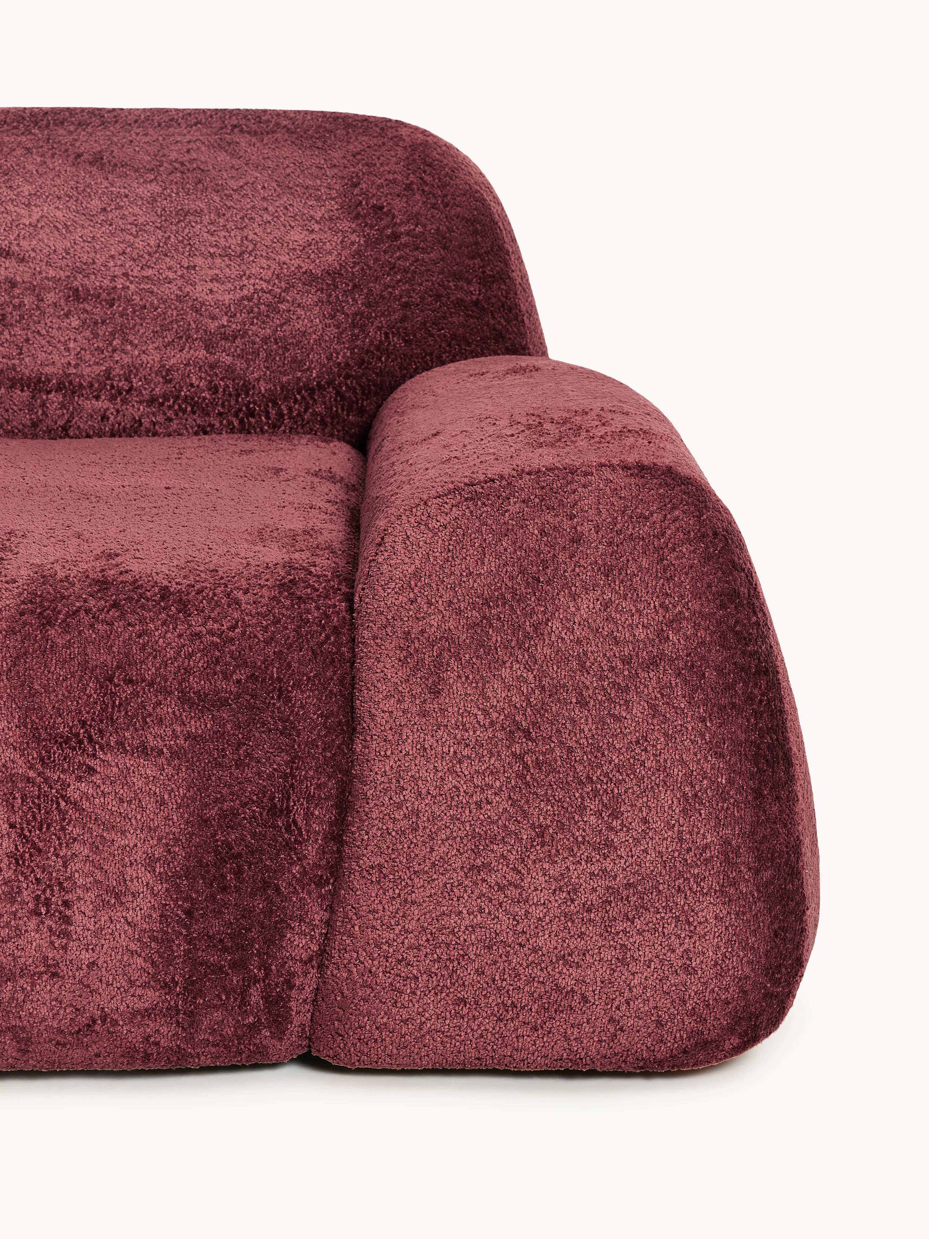 Teddy bouclé bank Wolke (2-zits) met chaise longue