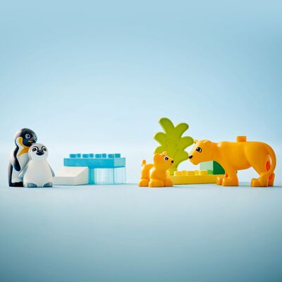 LEGO DUPLO Town 10442 Villdyrfamilier: Pingviner og løver